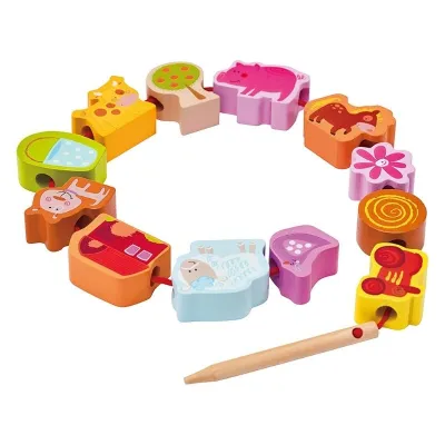 Classic World Toys Wooden Beading Beads Farm
