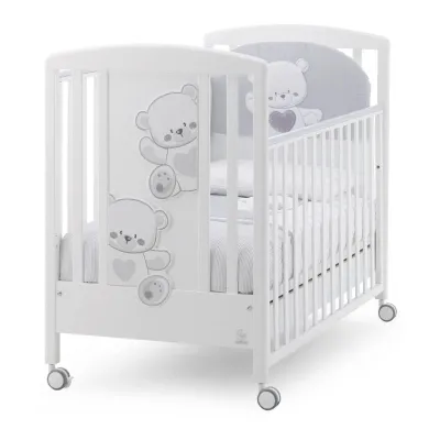 Italbaby Baby Jolie Cot  White-Grey