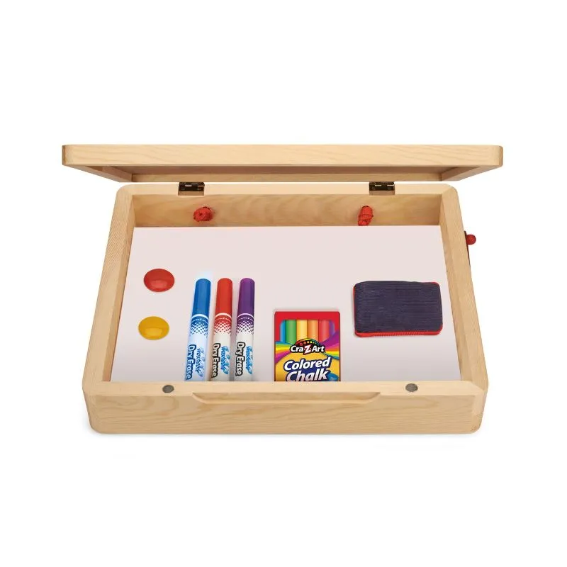 Cra-Z-Art Two-Sided Tabletop Wooden Easel - 19 pcs