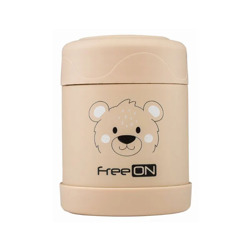 FreeOn Food container 350ml bear, beige