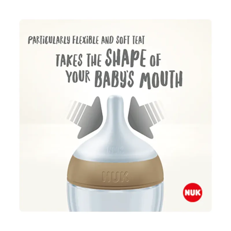 NUK Perfect Match Baby Bottle with soft silicone teat 260ml