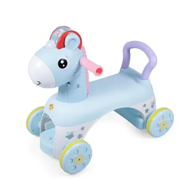 Lazarid Pony Fun Music Walker Horse with Wheels & Music