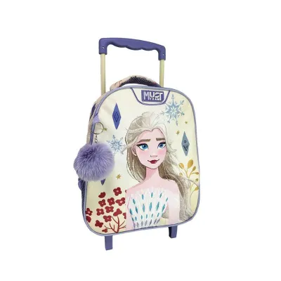 Must School Trolley Backpack Kindergarten Disney Frozen White 2 Cases