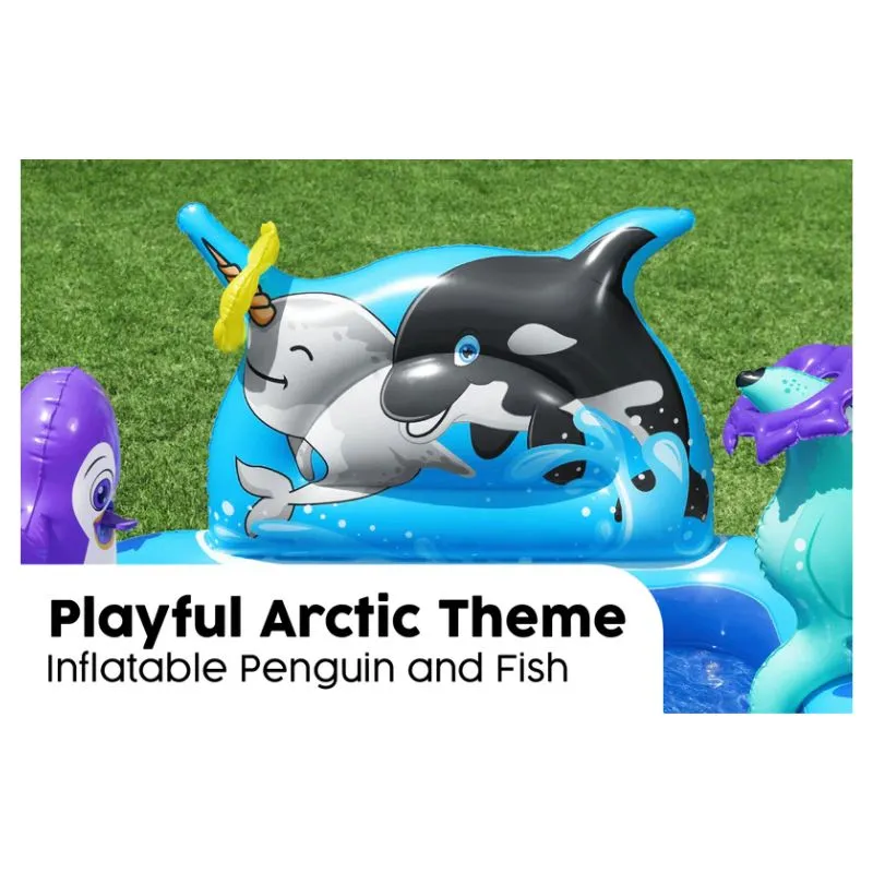Bestway Polar Pals Kids Inflatable Paddling Pool with Play Center