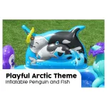 Bestway Polar Pals Kids Inflatable Paddling Pool with Play Center
