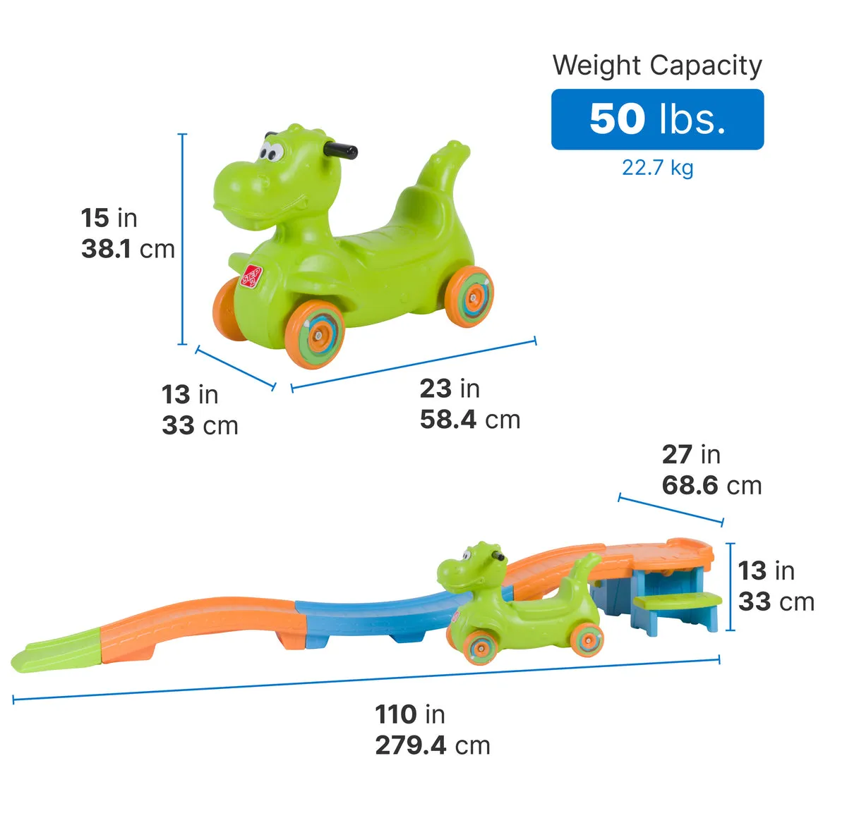 Step 2 Dino Dash Up & Down Roller Coaster
