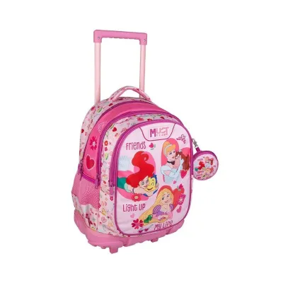 Must Team Disney Princess Friends Light Up My Life Primary School Trolley School Bag with 3 cases