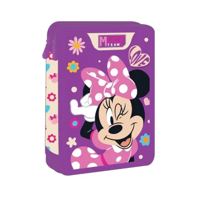 Must Team Disney Minnie Mouse Love Double Full School Pencil Case