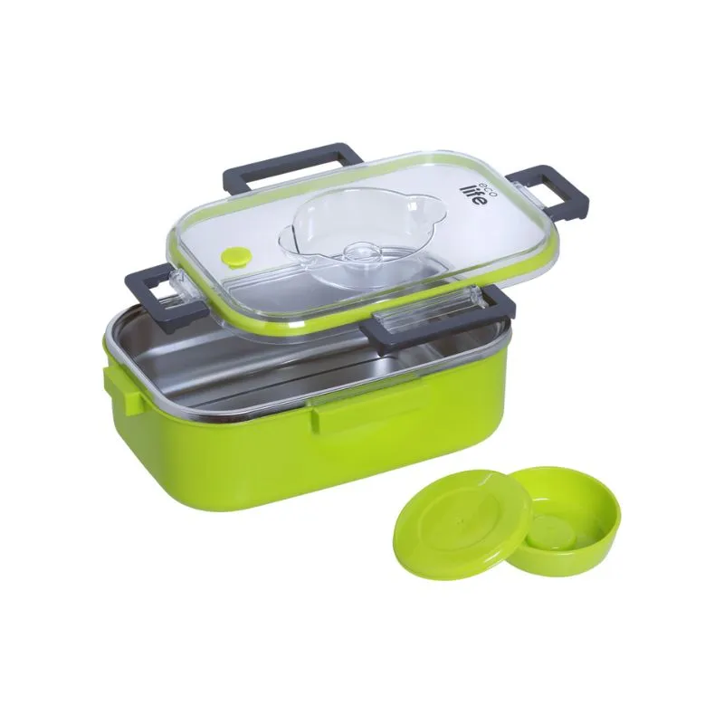 Ecolife Rectangular Food Container 850ml Green