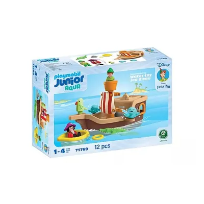 Playmobil Junior & Disney: Peter Pan's Pirate Ship with Water Splash Fun
