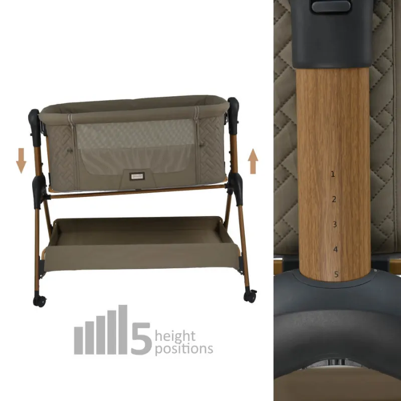 Bebe Stars Baby Cot Style 2 in 1 Natural Beige