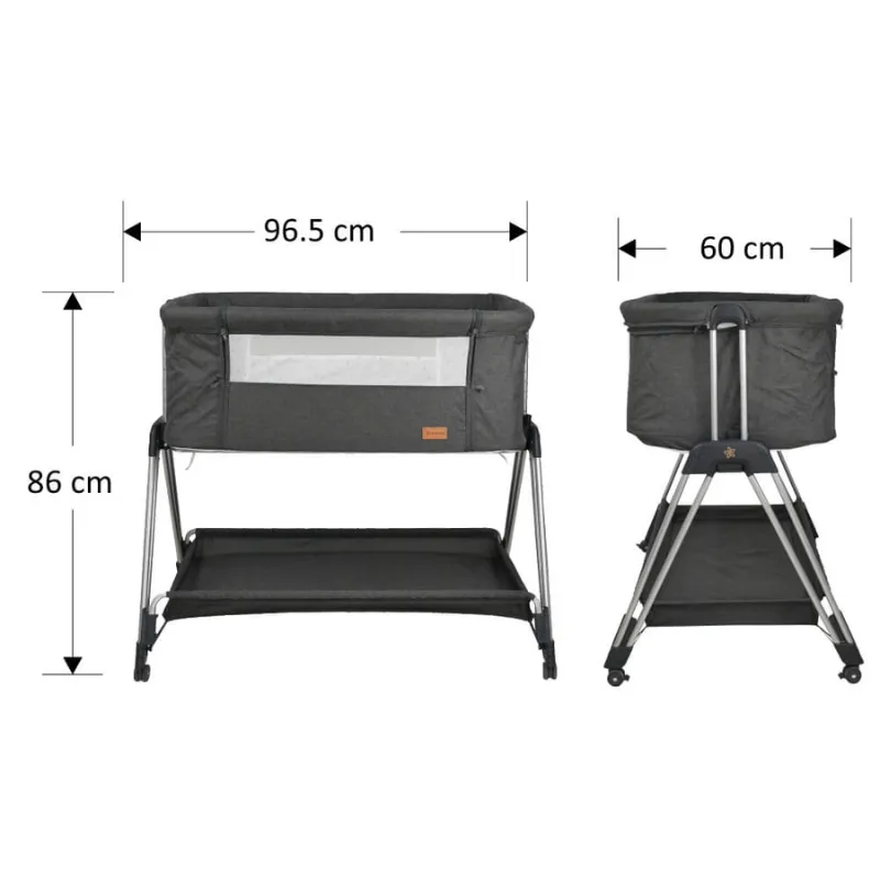 Bebe Stars Baby Cot Pearl Graphite