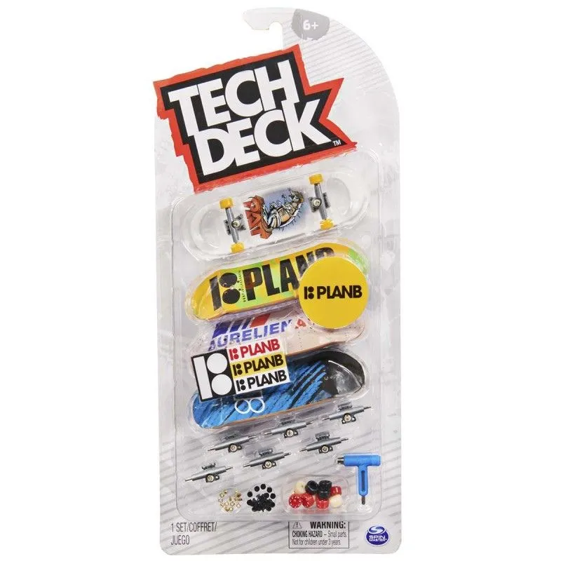 Tech Deck 4-Pack Fingerboard Plan B SIZE