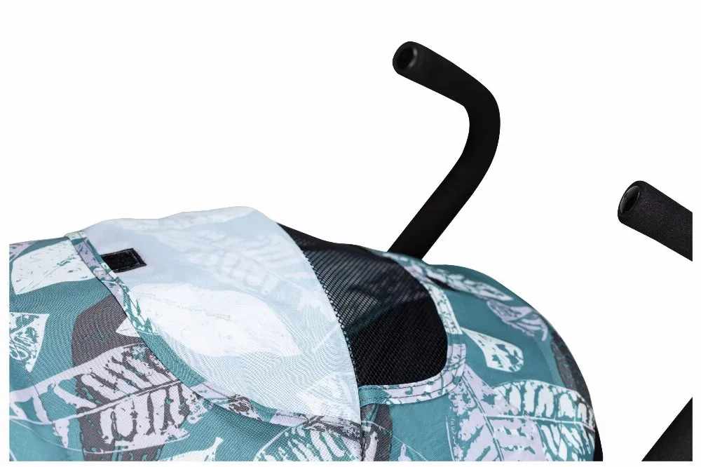 FreeOn Stroller Simple, green & blue leaves