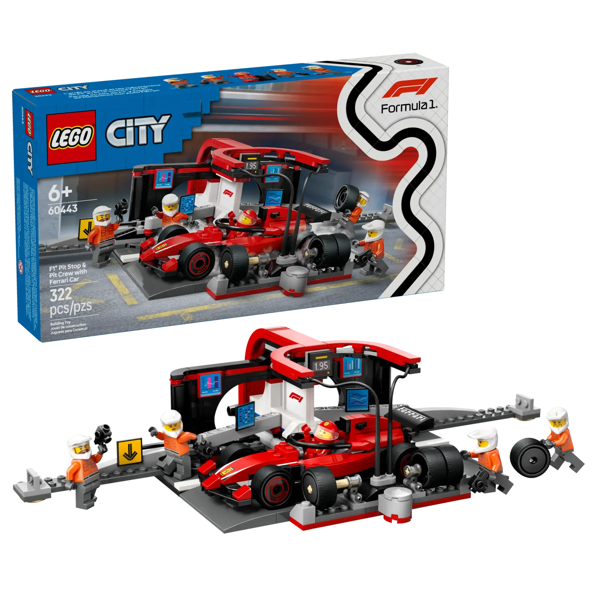 LEGO City: F1 Pit Stop & Pit Crew with Ferrari Car (60443)