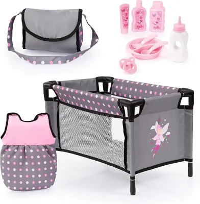 Bayer Design Dolls Travel Bed and Accessories