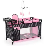 Bayer Design Dolls Multi bed , Pink Hearts