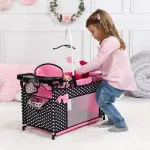 Bayer Design Dolls Multi bed , Pink Hearts