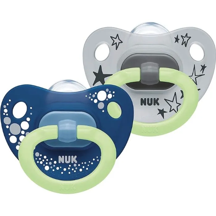NUK Happy Nights 0-6 Months (Blue & Grey )
