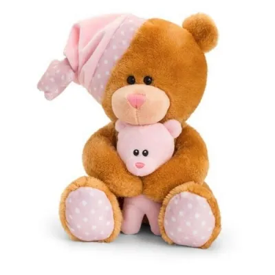Keel Toys Pipp the Bear Musical Soft Toy with Teddy Bear Pink