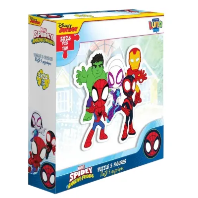 Luna Toys Puzzle 5 Figures Marvel Spidey And His Amazing Friends