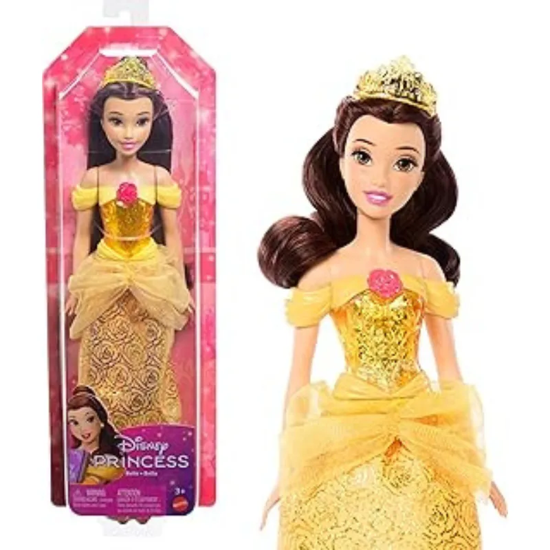 Mattel Disney Princess Belle Doll in Sparkling Fashion with Removable Skirt