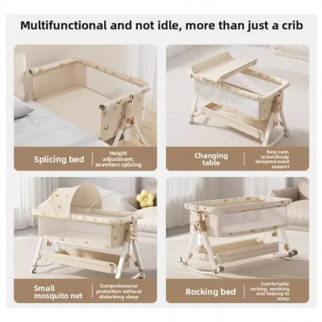 Lazarid Folding cradle 5 in 1  Cream/gold
