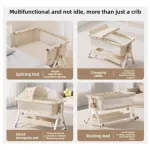 Lazarid Folding cradle 5 in 1  Cream/gold