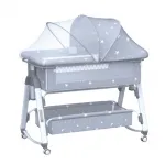 Lazarid 5-in-1 Folding Crib Gray
