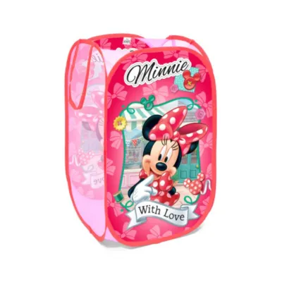Disney Minnie Girls Bedroom Pop Up Folding Car Organizer Toy Storage Basket