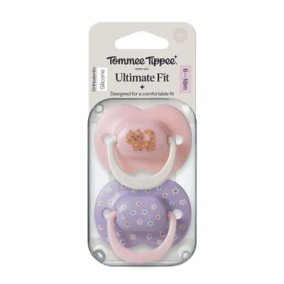 Tommee Tippee Ultimate Fit Pacifier 6-18 months 2 Pack,