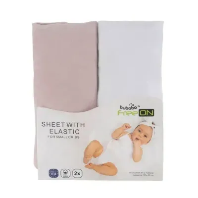 Bubaba by FreeOn sheets for cribs, 2/1 pink and white