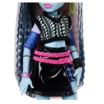 Monster High Frankie Stein Fashion Doll in Black Pleather Skirt With Pet Watzie And 7 Accessories