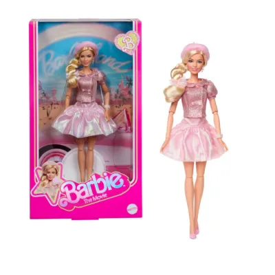Barbie The Movie Doll, Margot Robbie As Barbie, Collectible Doll Wearing Pink Blouse & Skirt Set