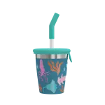 Kids Straw Cup 0.35 L Blue World