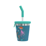 Kids Straw Cup 0.35 L Blue World