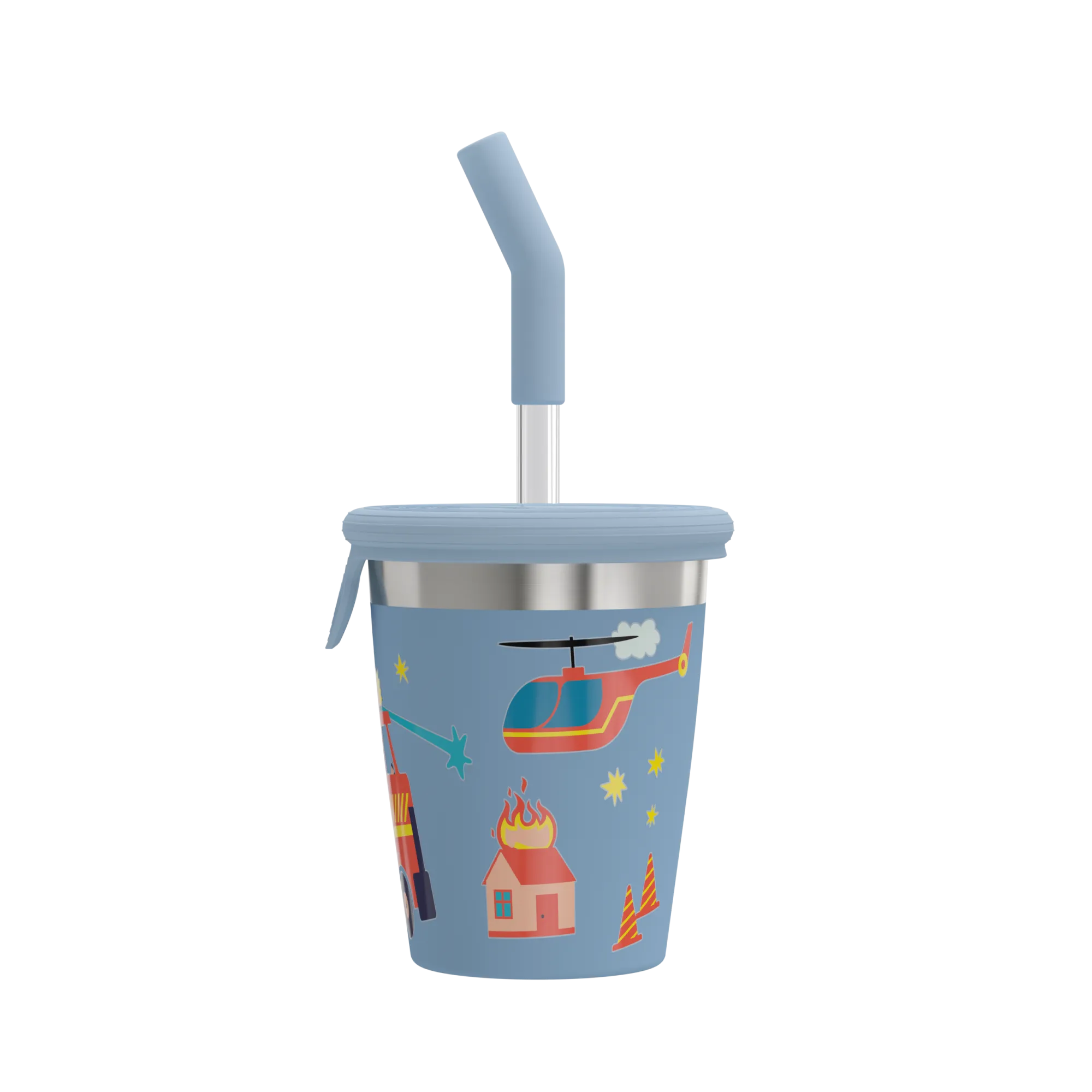 Kids Straw Cup 0.35 L Pompier
