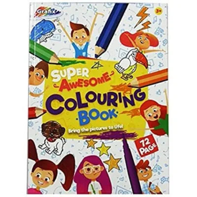A4 Childrens Grafix Super-Awesome Colouring Book