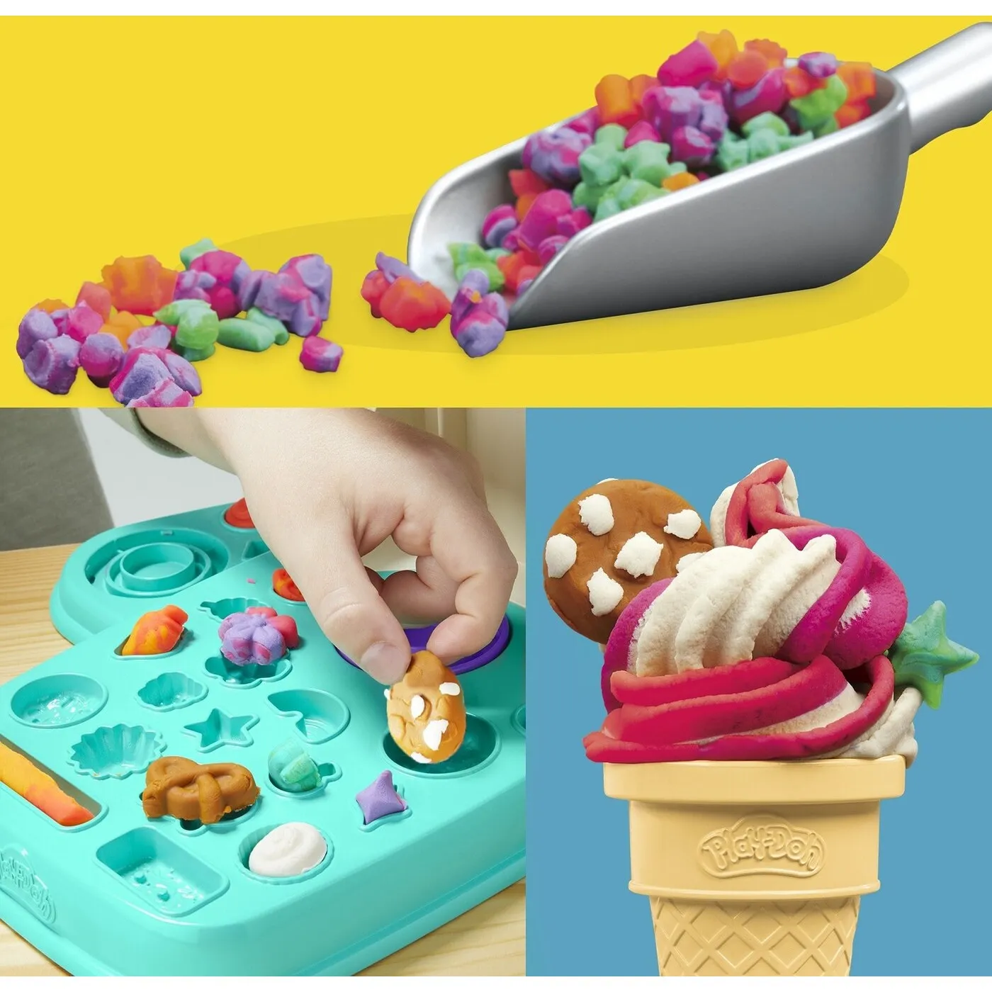 Hasbro Play-doh Rainbow Swirl Ice Cream Playset