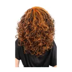 Black and orange wavy wig