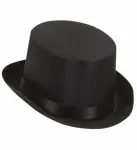 BLACK SATIN TOP HAT