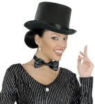BLACK SATIN TOP HAT