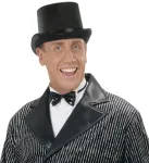 BLACK SATIN TOP HAT