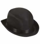 BLACK SATIN BOWLER HATS