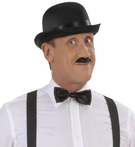 BLACK SATIN BOWLER HATS