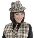 BEIGE TARTAN FEDORA