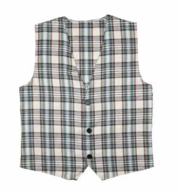 BEIGE TARTAN VEST