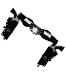 BLACK DELUXE COWBOY DOUBLE PISTOLHOLSTER