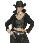 BLACK DELUXE COWBOY DOUBLE PISTOLHOLSTER