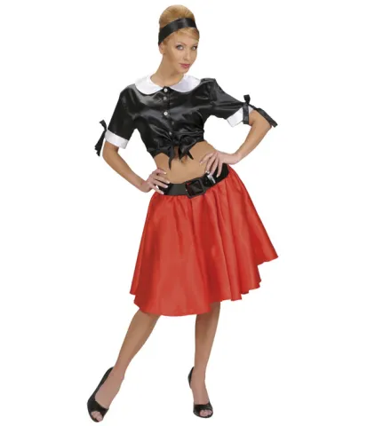 SATIN SKIRT WITH SEWN-IN PETTICOAT